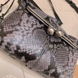 NWT Patricia Nash Large Snake Skin Snap Purse and Shoulder Bag